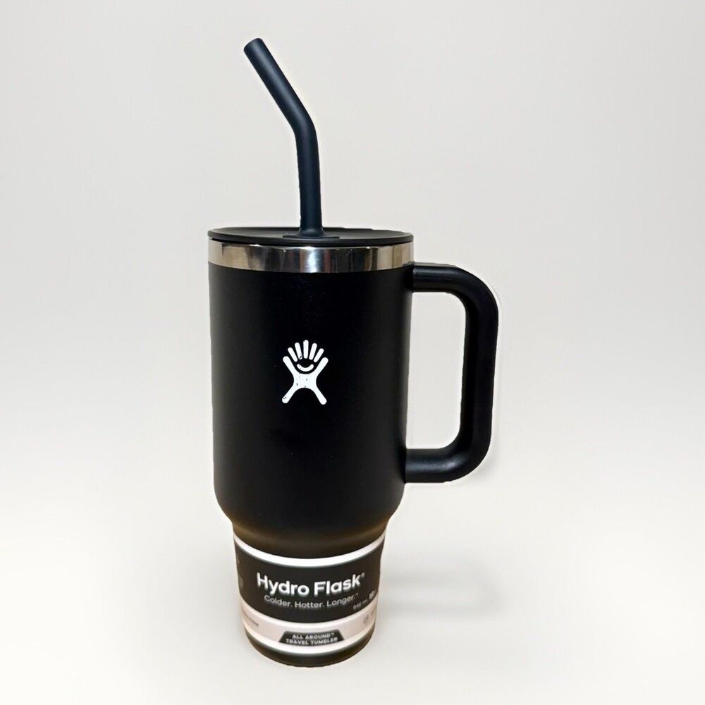 Hydro Flask 32oz All Around Travel Straw Tumbler Black Replacement Straw